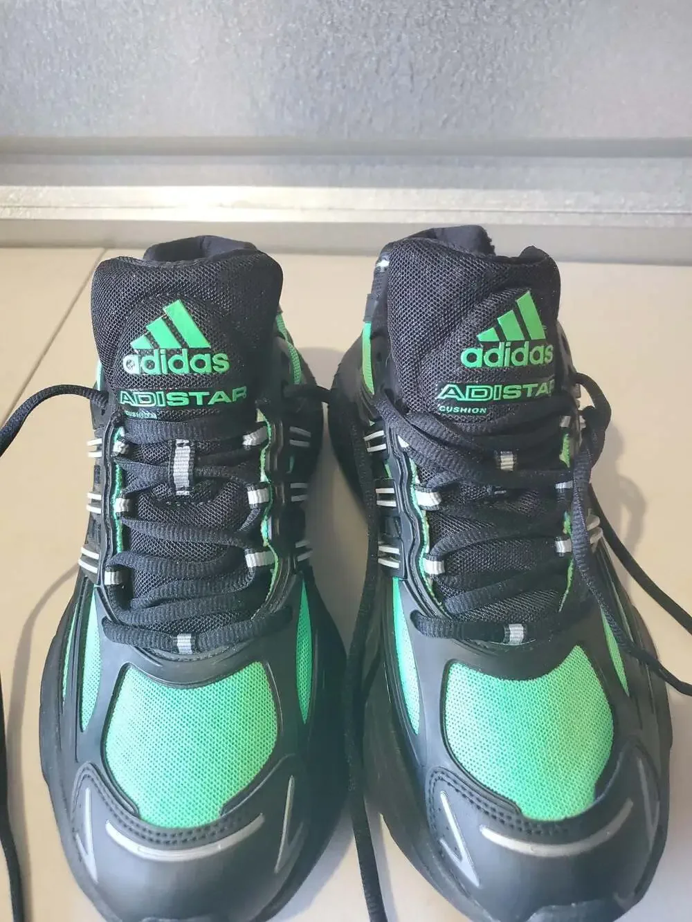 Adidas Adistar XLG 2.0 Sneakers in Core Black and Lucid Green